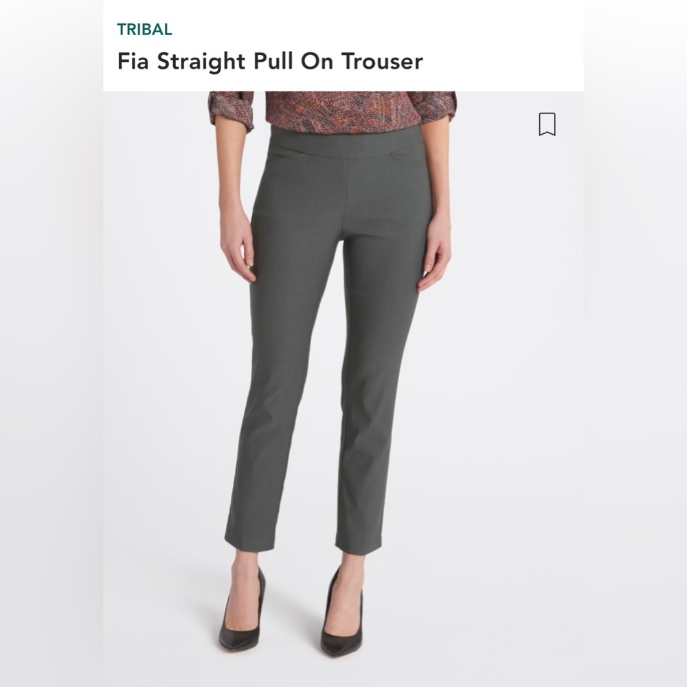 Gray stretch trousers